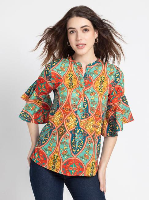 shaye multicolor floral print top