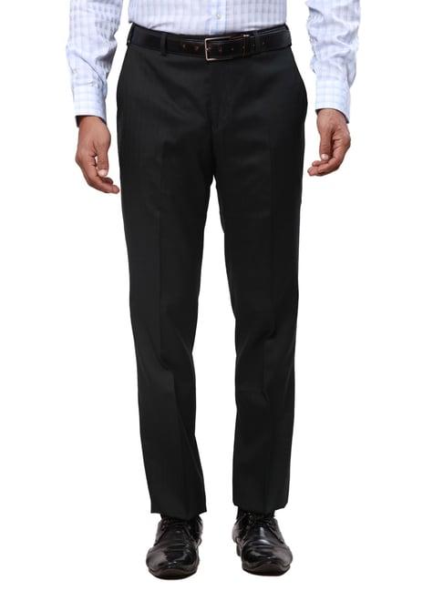 park avenue forest green smart fit texture trousers