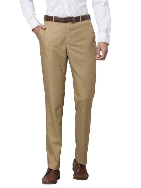 park avenue khaki smart fit trousers