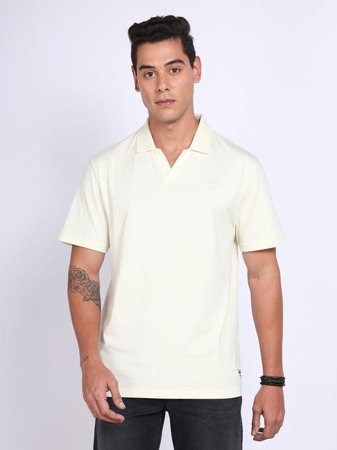 lee white comfort fit polo t-shirt