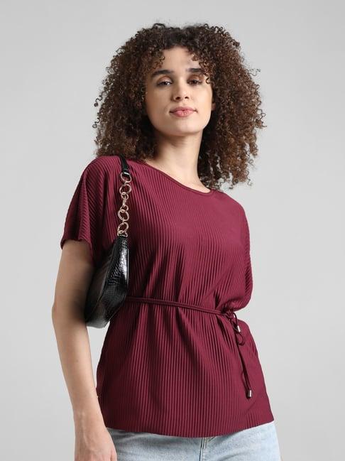 only maroon regular fit top