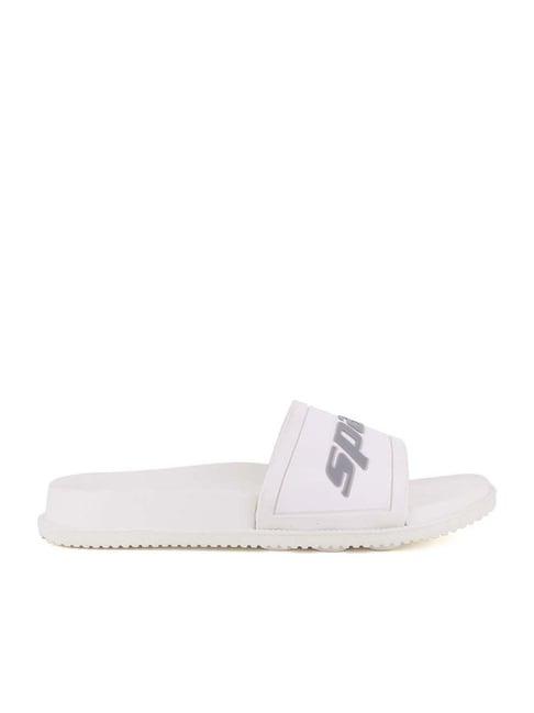 sparx men's white slides