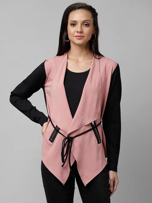 kassually pink relaxed fit shrug