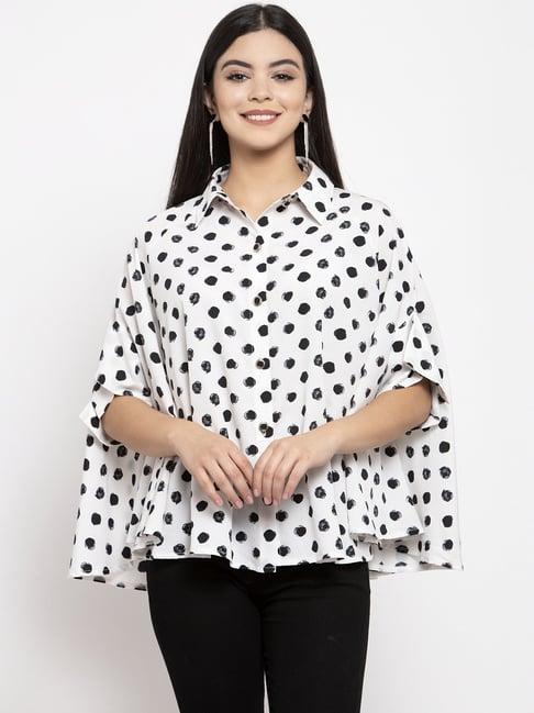 kassually black & white printed shirt