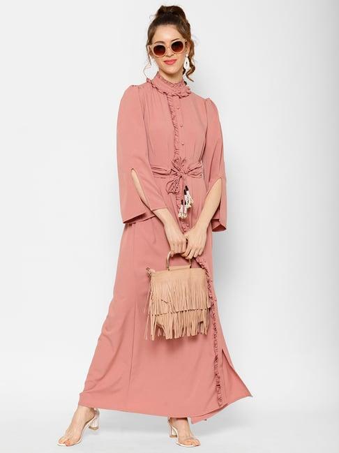 kassually pink relaxed fit shirt dress