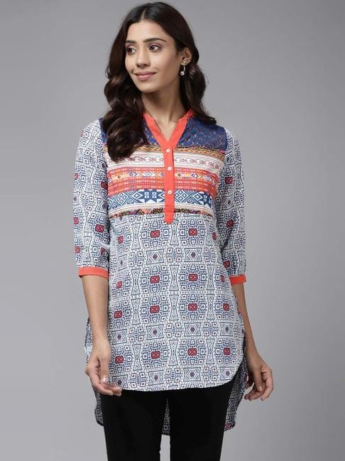 aarika blue printed tunic