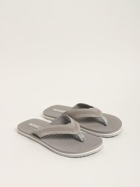 soleplay by westside grey mesh thong flip-flops