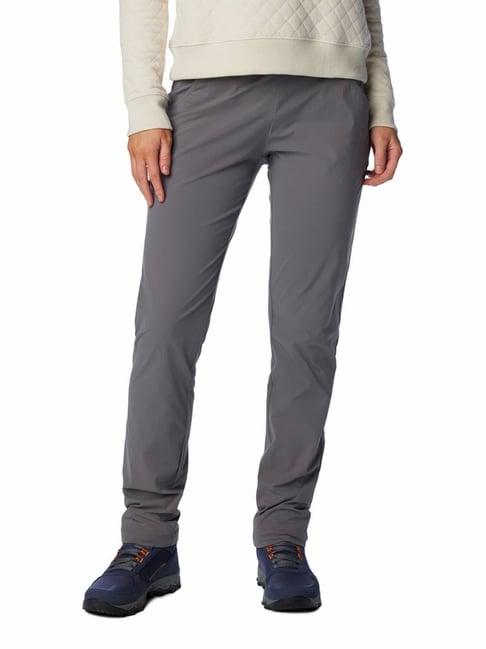 columbia grey regular fit mid rise pants