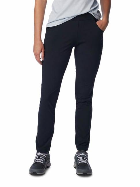 columbia black regular fit mid rise pants