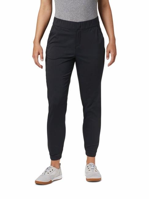 columbia black regular fit mid rise pants