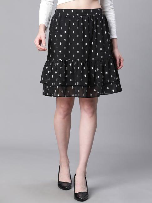 oxolloxo black & white printed skirt