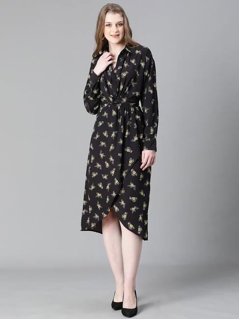 oxolloxo multicolor floral print wrap dress