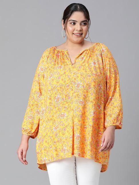 oxolloxo yellow floral print top