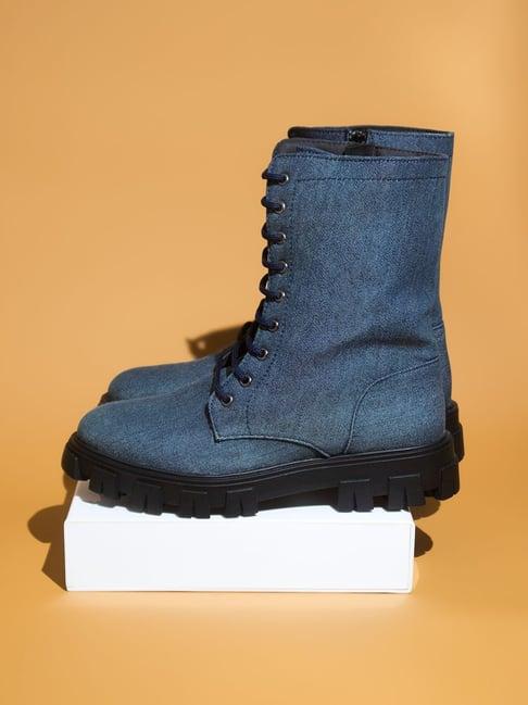 inc.5 women's navy derby boots