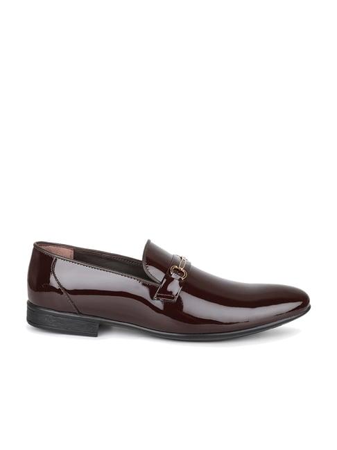 privo men's maroon formal loafers