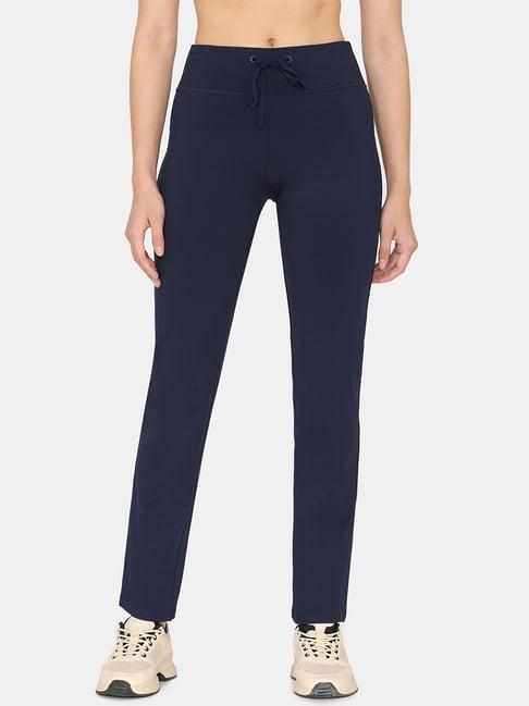 zelocity by zivame blue quick dry track pants