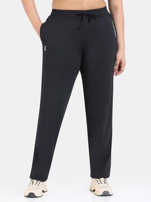 zelocity by zivame black quick dry track pants