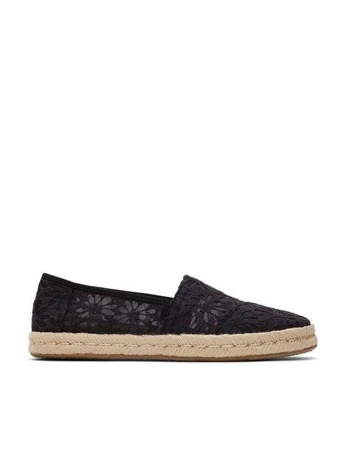 toms alp rope 2.0 women's black espadrille shoes