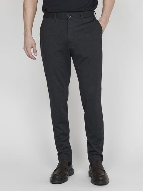 matinique black straight fit trousers