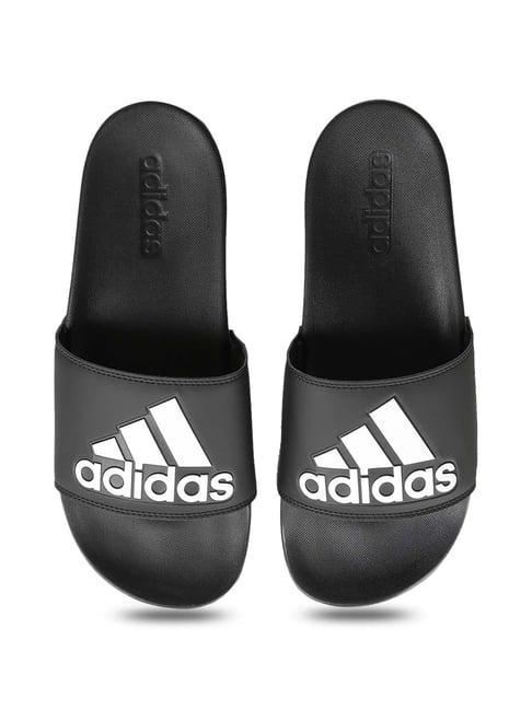 adidas men's adilette comfort black slides