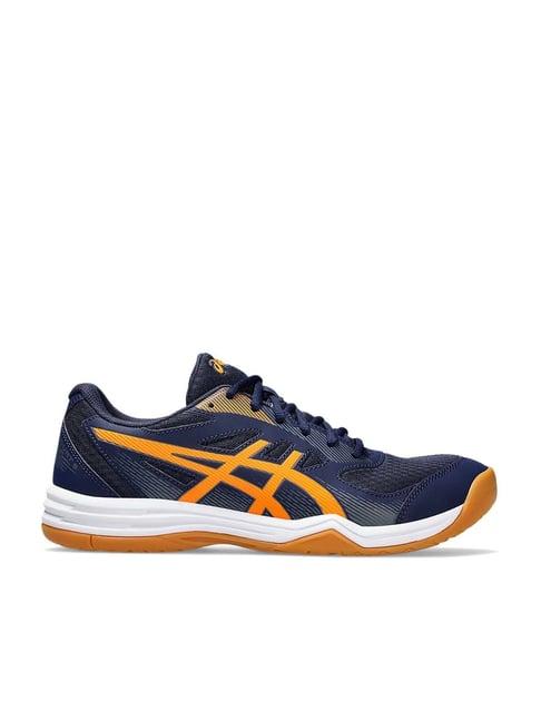 asics men's upcourt 5 peacoat indoor court shoes