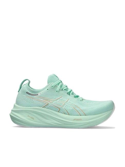 asics women's gel-nimbus 26 mint running shoes