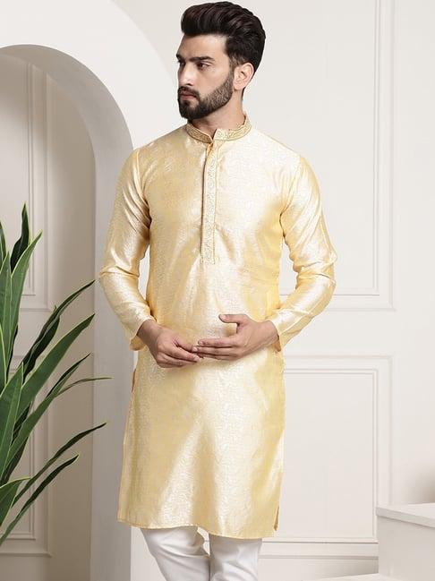 sojanya golden regular fit printed kurta