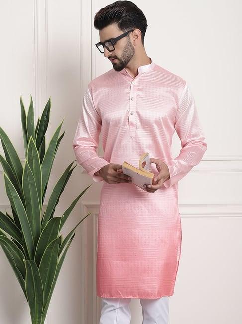 sojanya pink regular fit ombre kurta