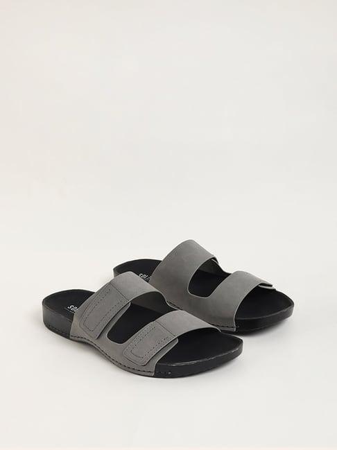 soleplay by westside grey double band sandals