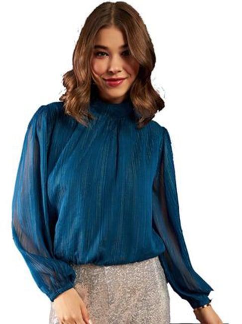 deewa blue relaxed fit top