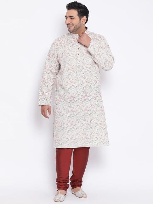 kisah plus multicolored regular fit printed kurta