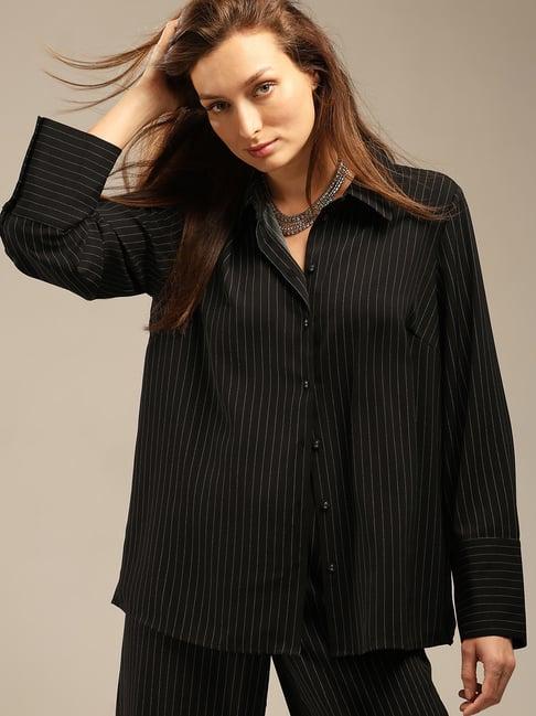 vero moda black striped shirt