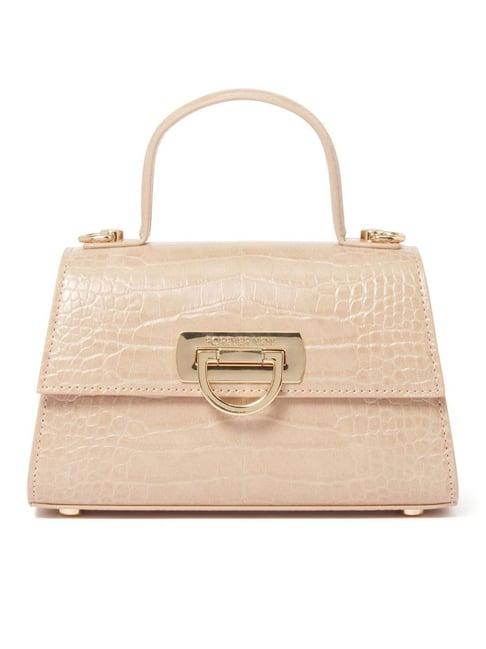 forever new signature vivian nude textured small satchel handbag