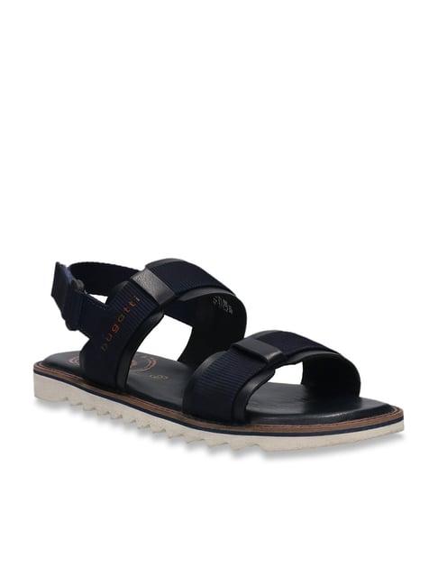 bugatti dorfu men's dark blue floater sandals