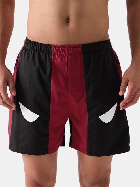 the souled store multicolored cotton regular fit marvel : deadpool colour block boxers