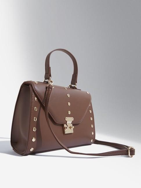 lov by westside tan logan satchel bag