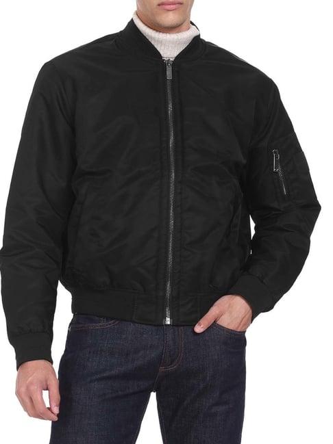 calvin klein black relaxed fit bomber jacket