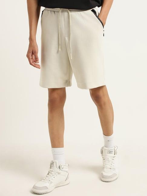 studiofit by westside off white relaxed fit shorts