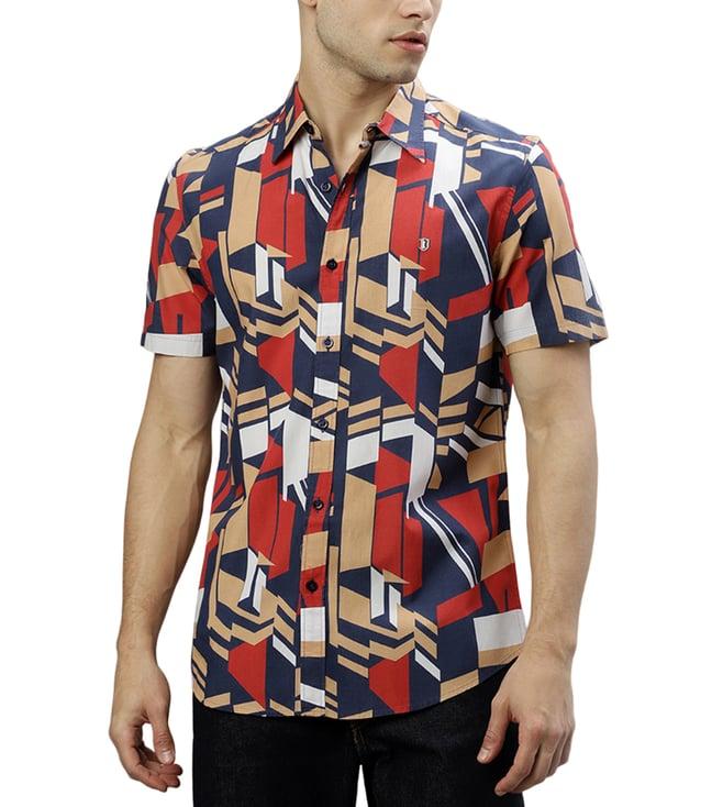 iconic multicolor printed regular fit shirt