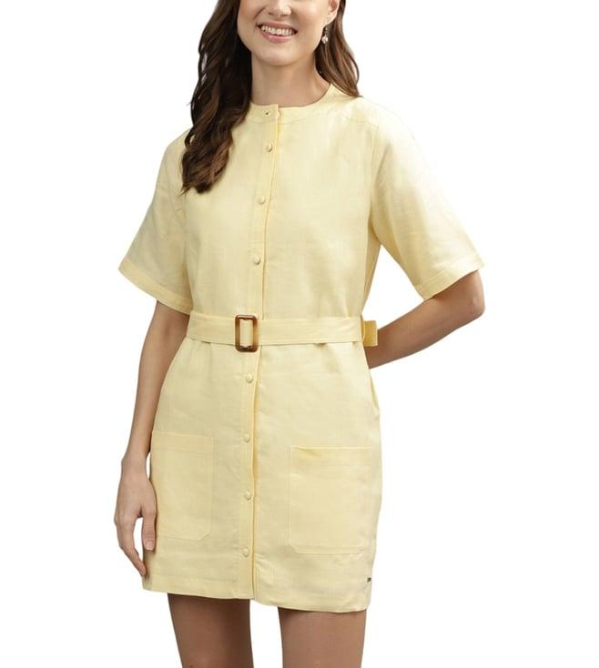 iconic yellow regular fit dress