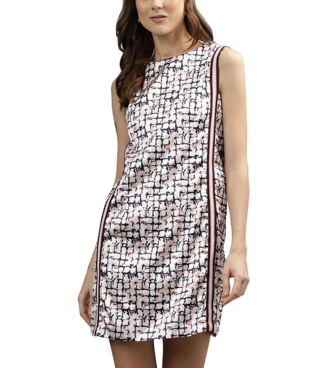 iconic multicolor printed regular fit dress