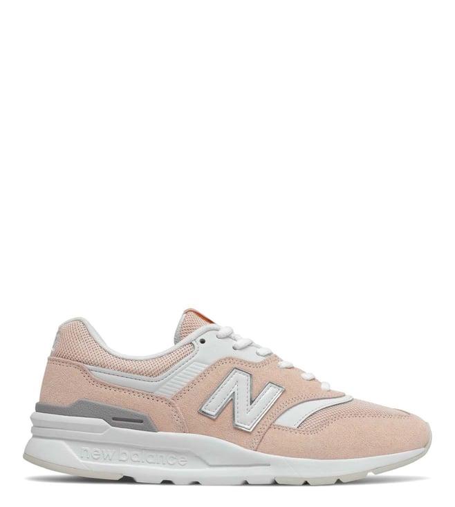 new balance women's cw997hck pink & white sneakers