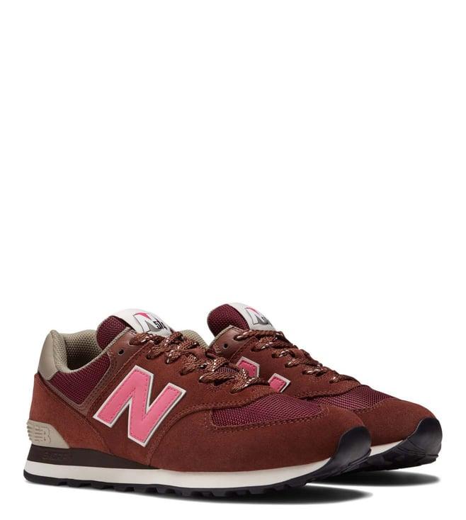 new balance men's u574gr2 barrel brown sneakers