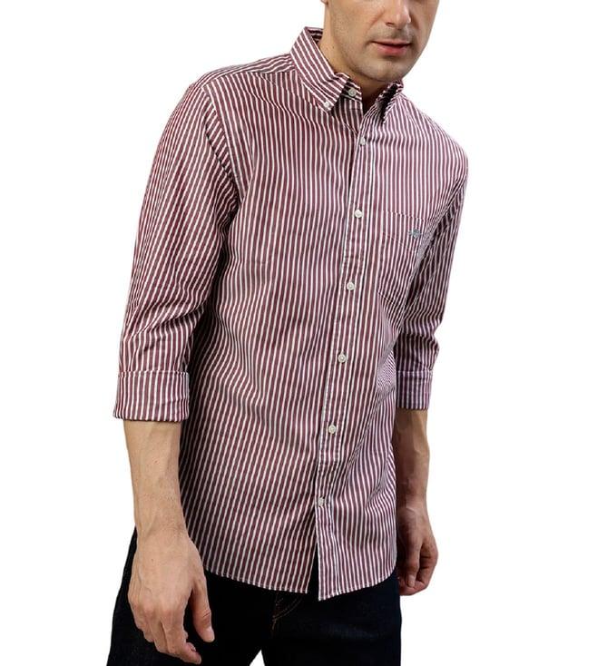 gant red fashion striped regular fit shirt