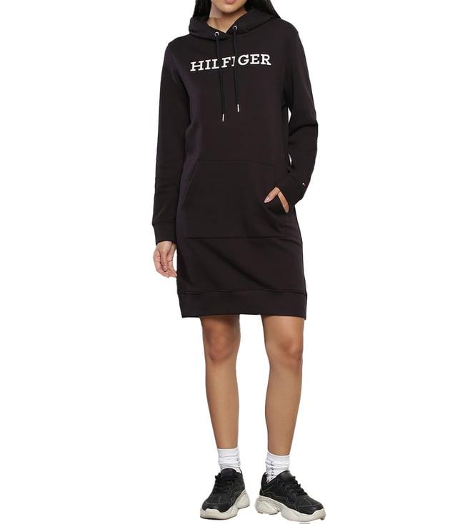 tommy hilfiger black logo regular fit dress