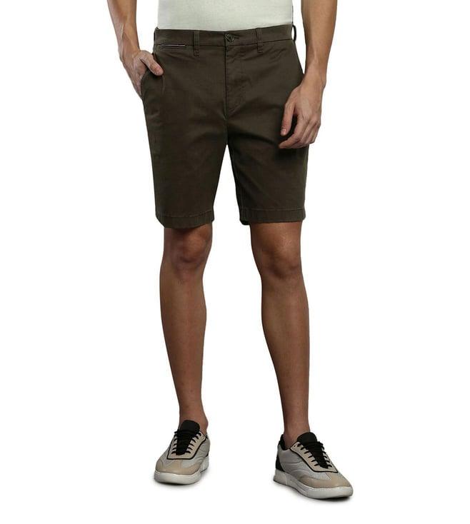 tommy hilfiger army green regular fit shorts