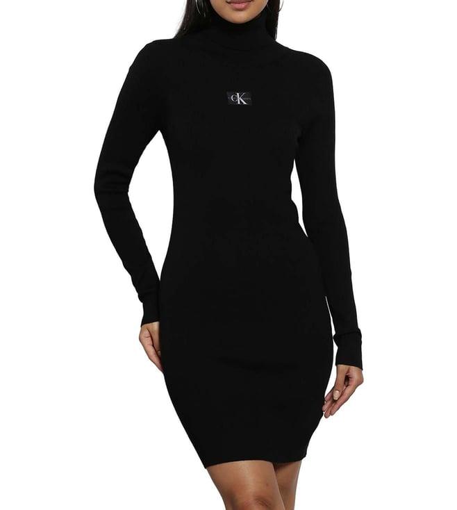 calvin klein black bodycon dress