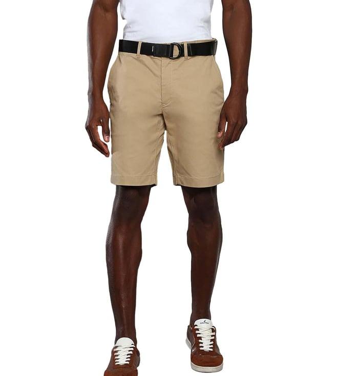 calvin klein travertine solid slim fit shorts