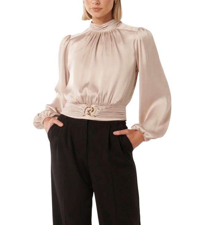 forever new frosted rose rozalia ring detail regular fit wrap blouse