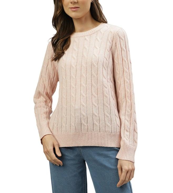 gant pink fashion woven regular fit sweater